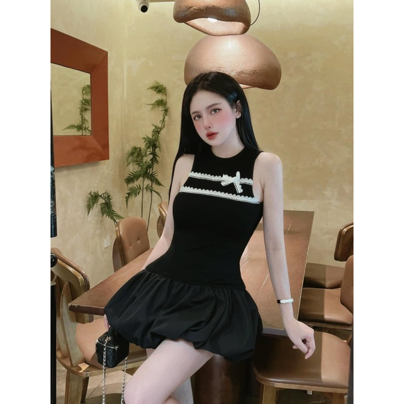 VÁY ZIP PHỐI CHÂN THÔ KHOÉT HỞ LƯNG 25