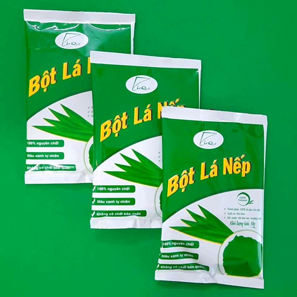 Combo 3 gói bột lá nếp (lá dứa) màu xanh mùi thơm
