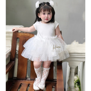 𝐌𝐢𝐬𝐭 𝐃𝐫𝐞𝐬𝐬 - Váy Thun Lạnh Phối Voan Hm83 ( ảnh chính chủ)