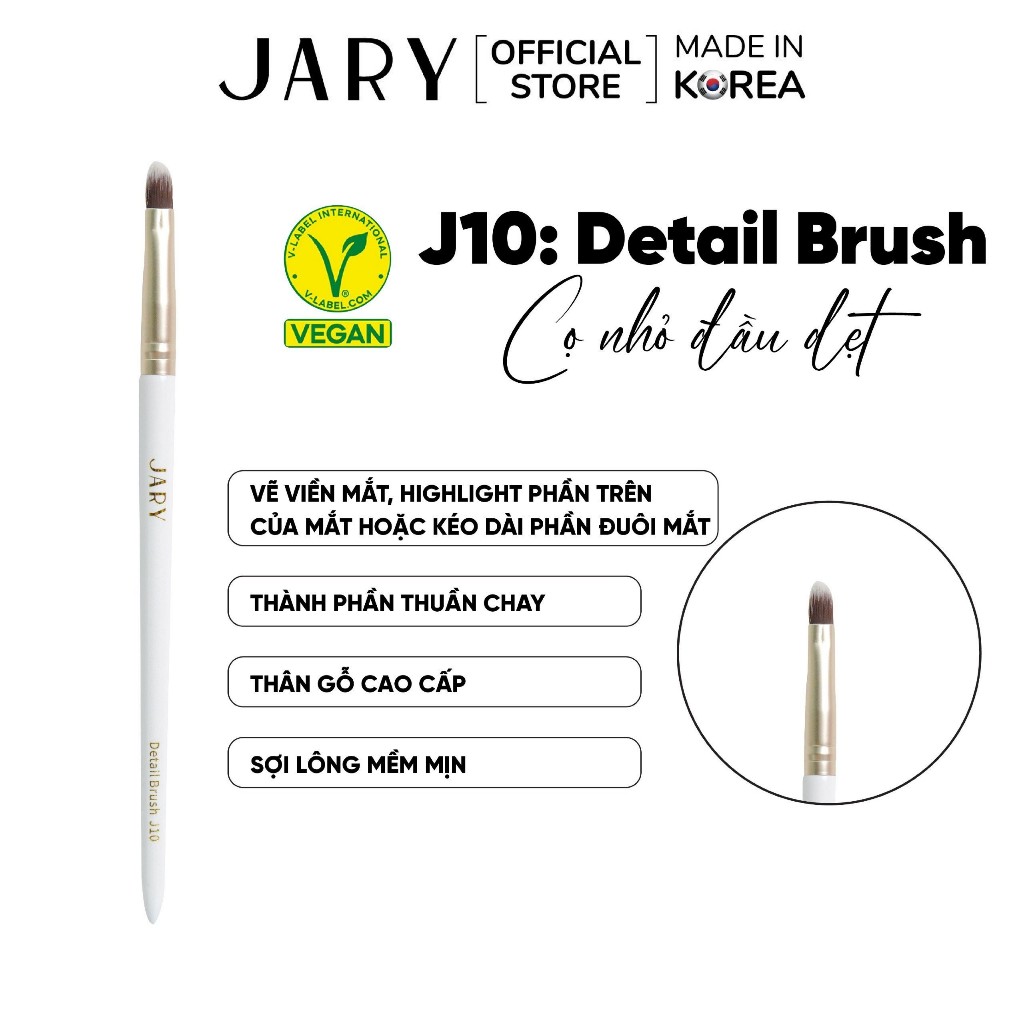 Cọ Nhỏ Đầu Dẹt Jary Detail Brush - J10