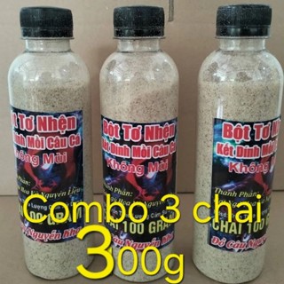  Combo 3 lọ Bột tơ nhện 300g -kết dính mồi câu cá 