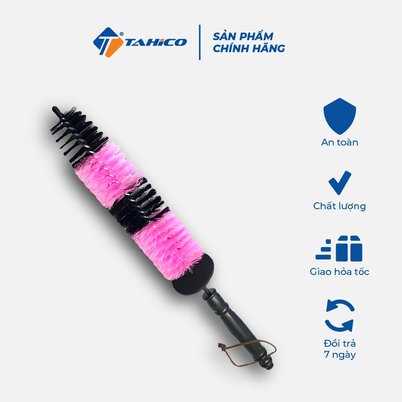 Chổi cọ rửa xe động cơ đa năng, cán ngắn dành cho xe oto Tahico