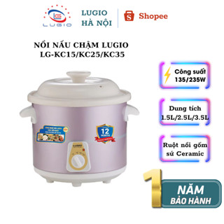 Nồi nấu chậm thương hiệu LUGIO Model LG-KC15 (1.5L)/LG-KC25 (2.5L)/LG-KC35 (3.5L)