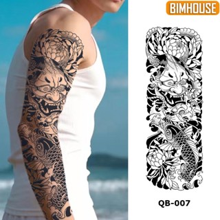 Hình xăm tạm thời full cánh tay BIMHOUSE, miếng dán hình xăm 15 ngày chống nước QB-007