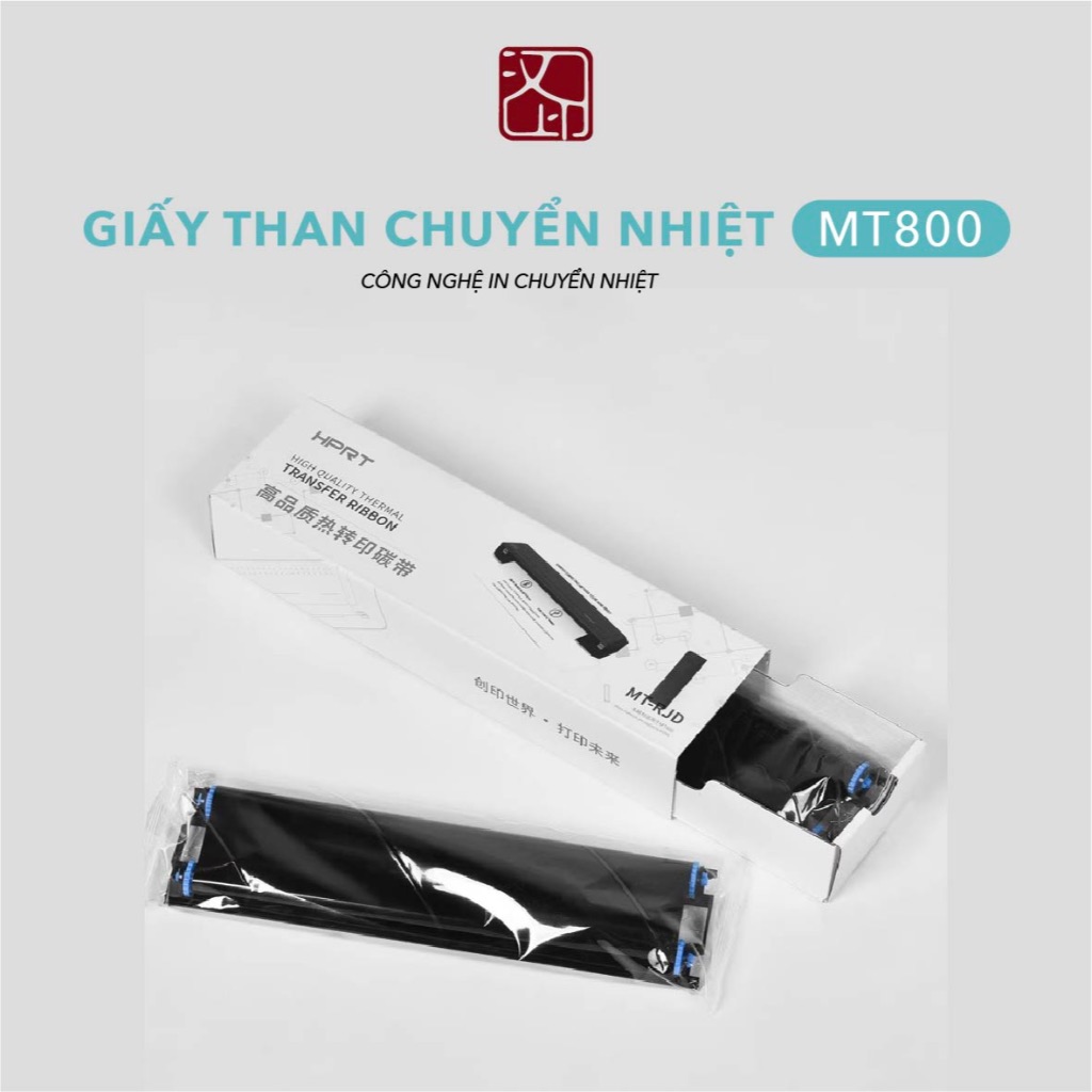 Hộp Ribbons Giấy Than HPRT MT800 Dạng Cuộn thay mực in truyền thống Hiệu suất in 90 trang A4