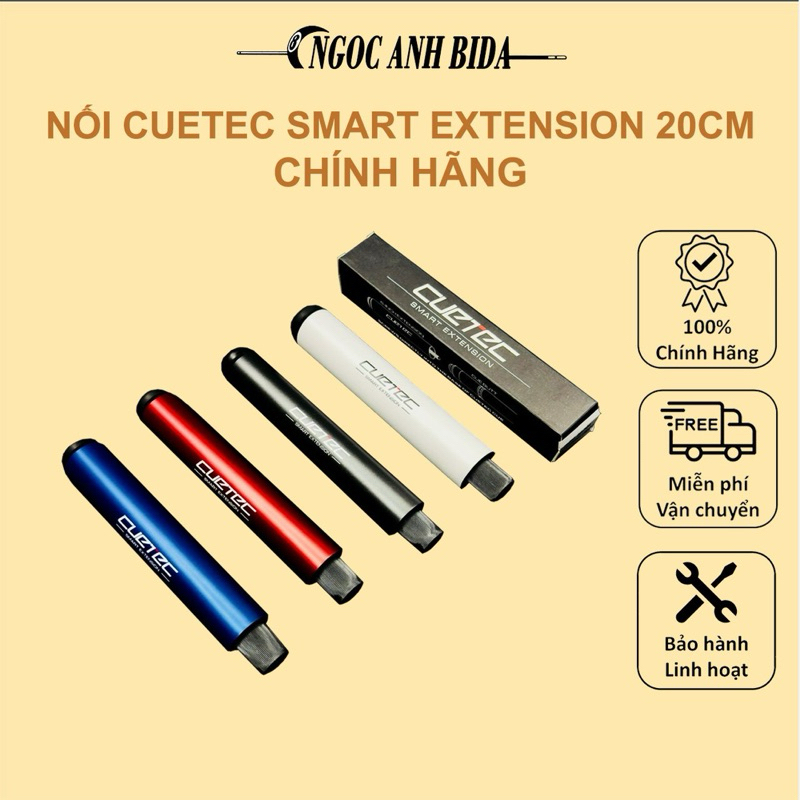 Nối Cuetec Smart Extension 20cm chính hãng, 4 màu : xanh-đen -đỏ-trắng