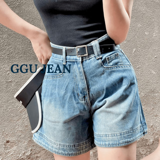 Thắt lưng da [GGU JEAN] dây lưng đen basic