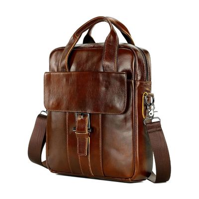 Túi đeo chéo nam DA BÒ SÁP thật phong cách mới DCN9355 BEE GEE