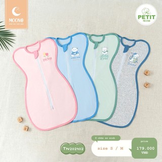 [CHÍNH HÃNG] Nhộng chũn trẻ em chất petit họa tiết kẻ Moon