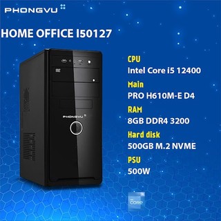 PC Phong Vũ Home Office I50127 (Intel Core i5-12400/8GB/500GB SSD/Free DOS)