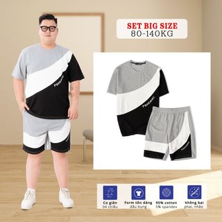 Bộ Thun Nam Bigsize 80-140kg AKYOO Cao Cấp, Chất Liệu Cotton Co Giãn, Thoáng Mát