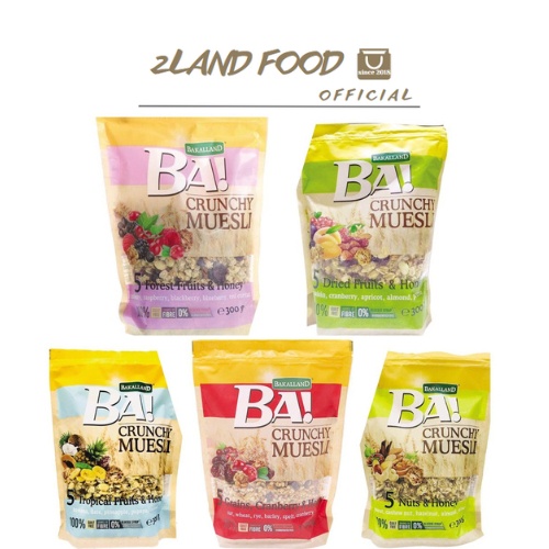 Ngũ Cốc Bakalland Muesli - Túi Zip 300G (5 loại)