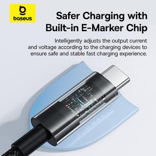 Cáp Sạc Baseus Gem 100W Type-C to Type-C | Thiết Kế Nhỏ Gọn, Chip E-Marker