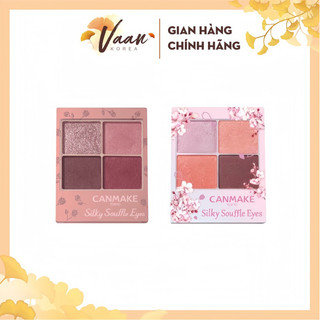 Bảng mắt 4 ô kèm que cọ Canmake Silky Soulffle Eyes