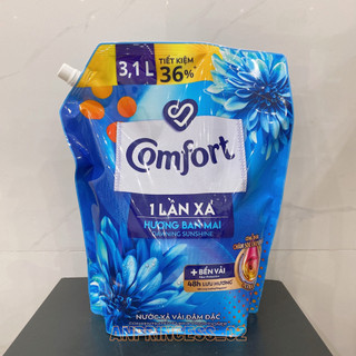 Nước xả vải Comfort Một Lần Xả Hương Ban Mai 3,1L ( xanh dương )