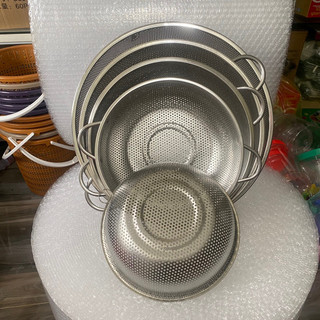 Combo 3 Rổ Inox 304 to không rỉ siêu bền, Rổ inox to, giá inox lưới giá tốt, giá rổ inox