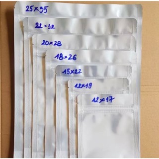 Combo 10 túi zip bạc 12*17 đáy đứng (đựng hạt, bột, thực phẩm..)