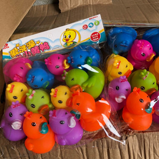 Thanh lý túi đồ chơi 12 con vịt nhiều màu kêu  CHÍP