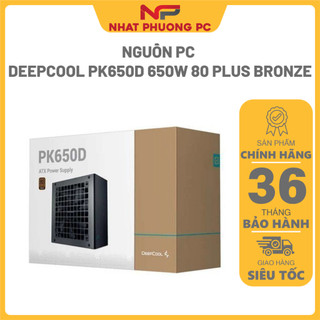Nguồn máy tính deepcool pk650d 650w 80 plus bronze -hàng chính hãng