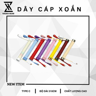 Dây cáp jklp | dây cáp xoắn bàn phím cơ type-c lò xo xoắn dây dù | dây cáp type c| đầu cắm usb | chất lượng cao