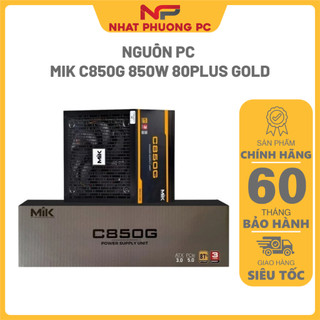 Nguồn mik c850g 850w chuẩn 80plus gold chính hãng bảo hành 60 tháng