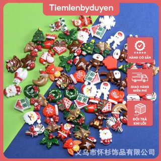 Set 10 , 20 Charm Noel giáng sinh trang trí mẫu ngẫu nhiên