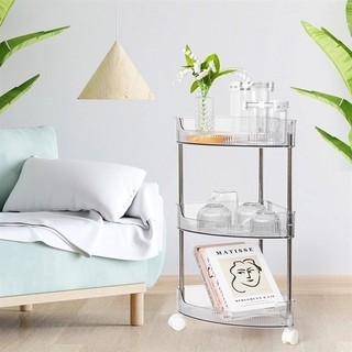 Kệ tam giác trong suốt 3 tầng Hokori, kệ góc nhà tắm, Kệ góc 3 tầng đa năng