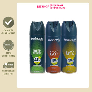 Xịt khử mùi cơ thể cao cấp dành cho nam Nam Babaria nhập khẩu chính hãng Tây Ban Nha 200ml