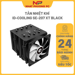 Tản nhiệt khí CPU ID-Cooling SE-207 XT BLACK - Chính hãng BH 24 tháng, tháp đôi 2 quạt, 7 ống đồng