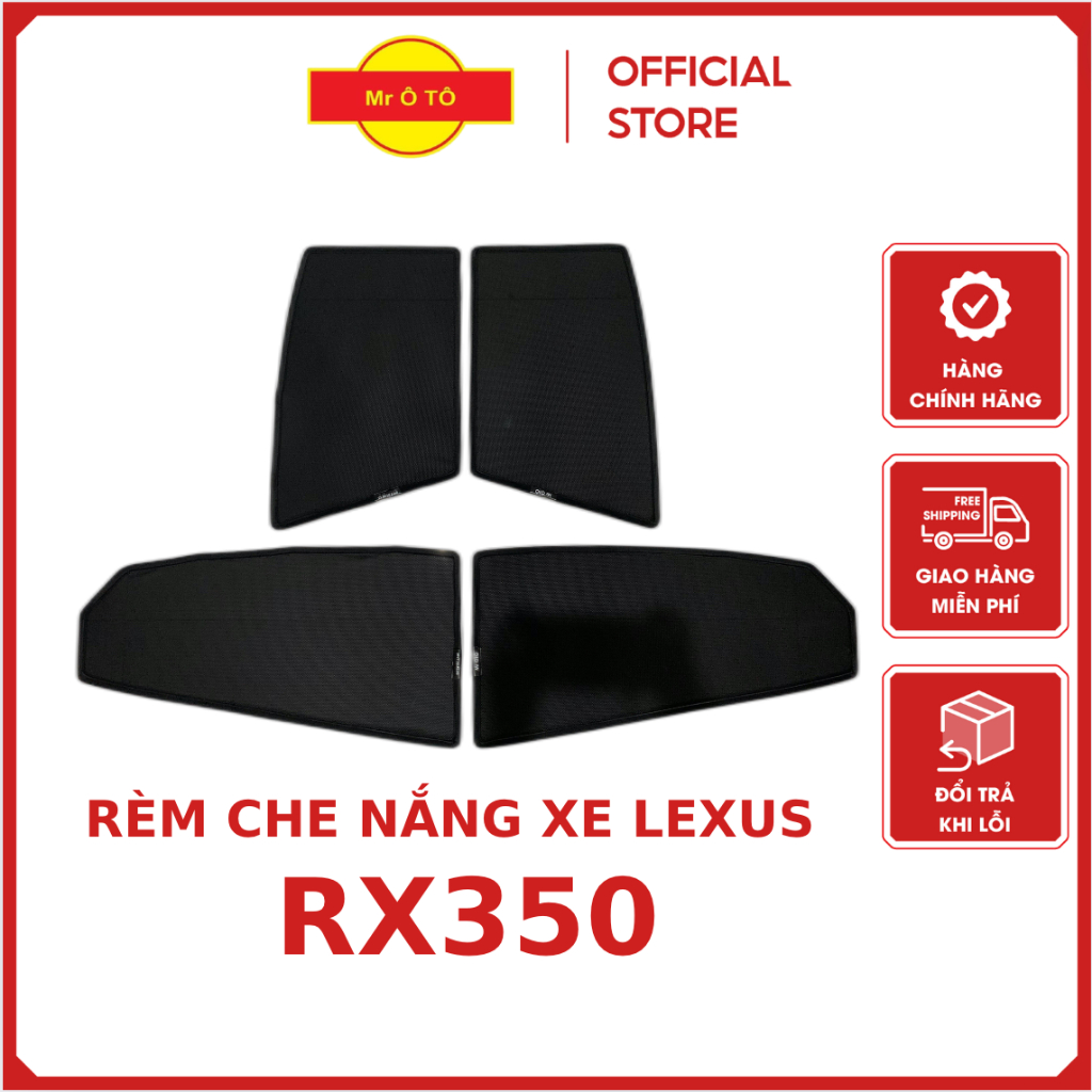 Rèm Che Nắng Xe Lexus RX350 Loại 1 Mr.OTO. Bảo Hành 24 tháng. Cam Kết Chuẩn Khít Theo Xe