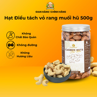 Hạt điều rang muối nguyên hạt TANU NUTS điều vỏ lụa Bình Phước A180 giàu dinh dưỡng 500g