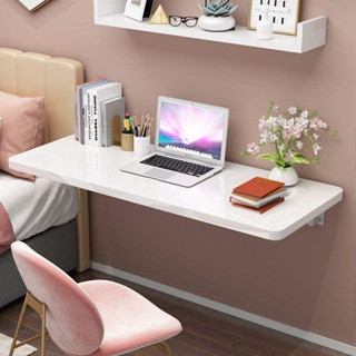  Bàn Làm Việc Bàn Học Treo Tường Nội Thất Măng mặt gỗ mdf nhiều kích thước đã bao gồm 2 ke gấp gọn 