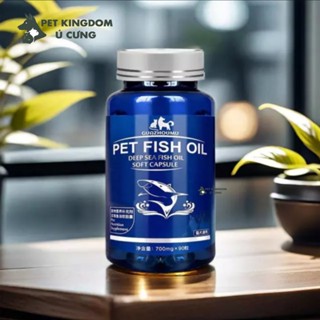  Viên Dầu Cá Pet Fish Oil Dưỡng Lông Cho Chó Mèo Hộp 120 Viên 