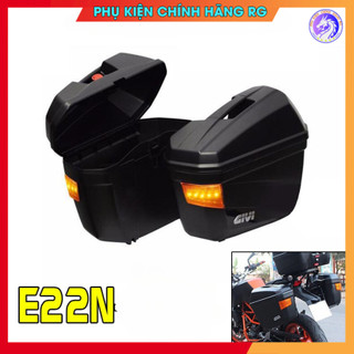Cặp Thùng Hông Givi Chính Hãng E22N-S OR Có Xi Nhan Gắn Xe Máy, Moto - Bảo Hành 2 Năm