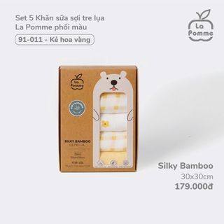 Set 5 Khăn sữa sợi tre lụa La Pomme phối màu