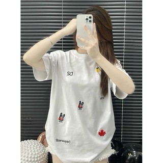 [CÓ SẴN] Áo Phông Nam Nữ Dsq2 Logo Thêu Cao Cấp Chất Vải Cotton 100% Thấm Hút Mồ Hôi