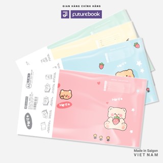 Giấy Bao Vở Học Sinh FUTUREBOOK vở A5, B5 , Bao Sách dòng 2 in1 / xấp 5 tờ Bao  - HELLO