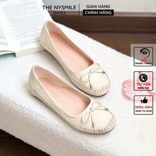 Giày búp bê da bò , búp bê nữ da mềm êm ái , búp bê nơ - thenysmile - kila
