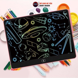 Bảng Viết tự xóa 16 inch đa sắc, bảng viết vẽ thông minh  màn hình đa sắc đồ họa đẹp kèm bút dạy học