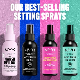 Xịt khóa nền giữ lớp trang điểm NYX Setting Spray các loại