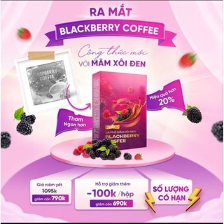 Cà Phê Mâm xôi raspberry giảm cân mẫu mới nhất xôi đen 15 gói