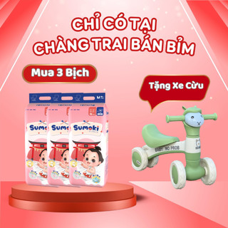  Combo 3 bịch tã bỉm Sumoki Nhật Bản size NB64/S56/M48/L42/XL40/XXL38/XXXL36, mỏng, đóng đêm, chống hăm