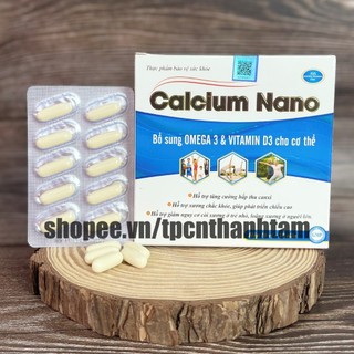 Viên uống VỈ - CALCIUM NANO LIQUID bổ sung canxi, vitamin và các khoáng chất cần thiết - Hộp 100 viên