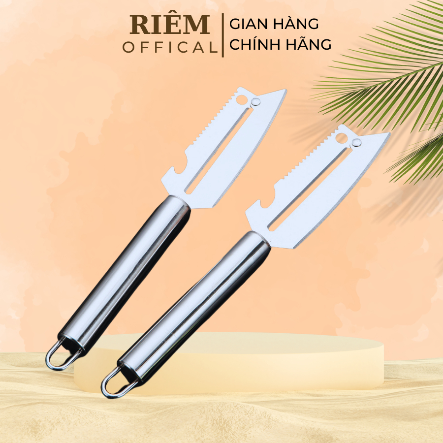 Dao Bào Dao Bào Đa Năng 5 in 1 Dao Bào 2 Lưỡi Bằng Inox Tiện Lợi Chắc Chắn RIEM