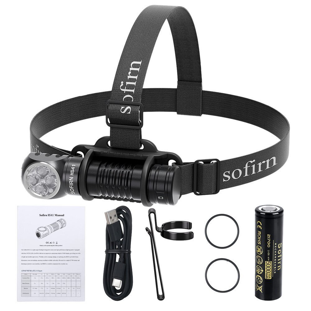ĐÈN ĐỘI ĐẦU SOFIRN HS41 (4000 LUMENS, VIÊN 21700)
