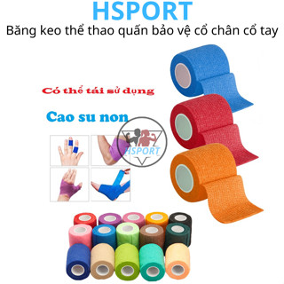 Băng keo thể thao Hsport Băng quấn bảo vệ cổ chân đá bóng tự dính cuốn bó gối dán cổ tay ngón tay