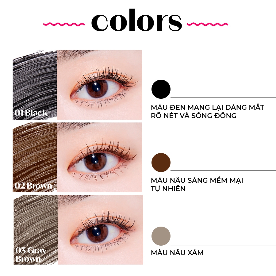 Mascara Chuốt Mi ETUDE Curl Fix Mascara 3 màu 8g