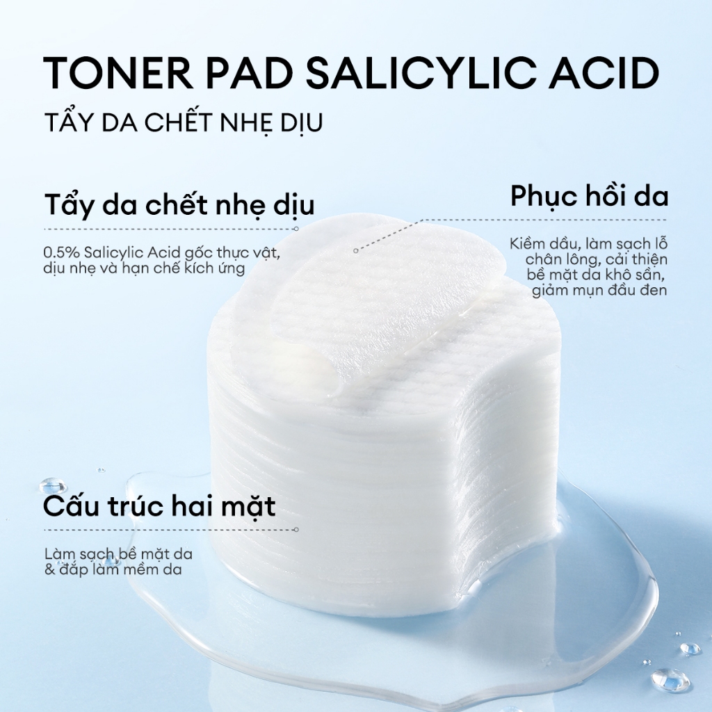 [HÀNG THANH LÝ] FOCALSKIN Toner Pad Tẩy Tế Bào Chết BHA / SALICYLIC ACID Lành Tính Kiềm Dầu Giảm Mụn | Hộp 60M | BigBuy360 - bigbuy360.vn