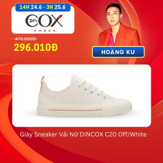 Giày sneaker vải nữ dincox c20 nữ tính sang trọng off/white