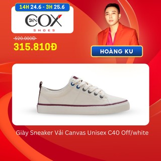Giày Sneaker Vải Canvas Unisex C40 Off/white Dincox Đơn Giản Tinh Tế